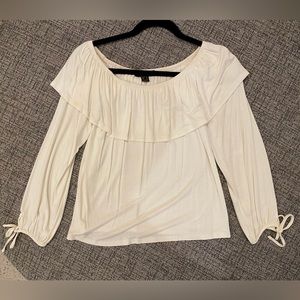 White off shoulder atmosphere top